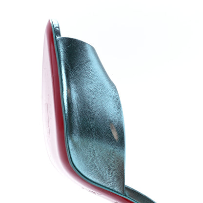 Christian Louboutin Metallic Kid Laminato Me Dolly 100 Sandals 37.5 Bermuda 37.5 9 of 10