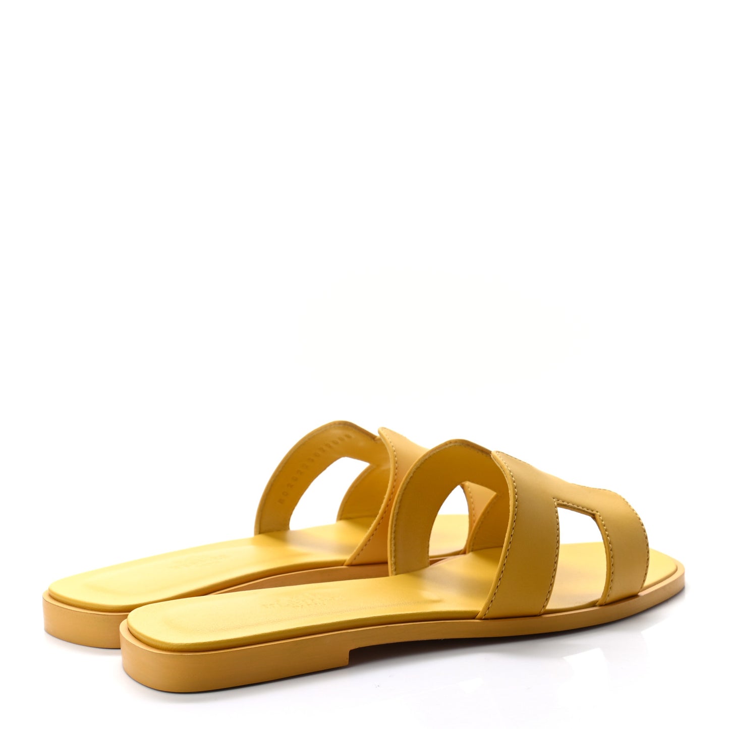 Box Calfskin Oran Sandals 37 Jaune Citron