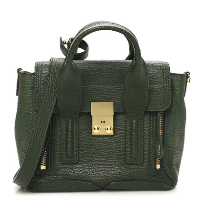 3.1 Phillip Lim Textured Calfskin Mini Pashli Satchel Military Green 1 of 9