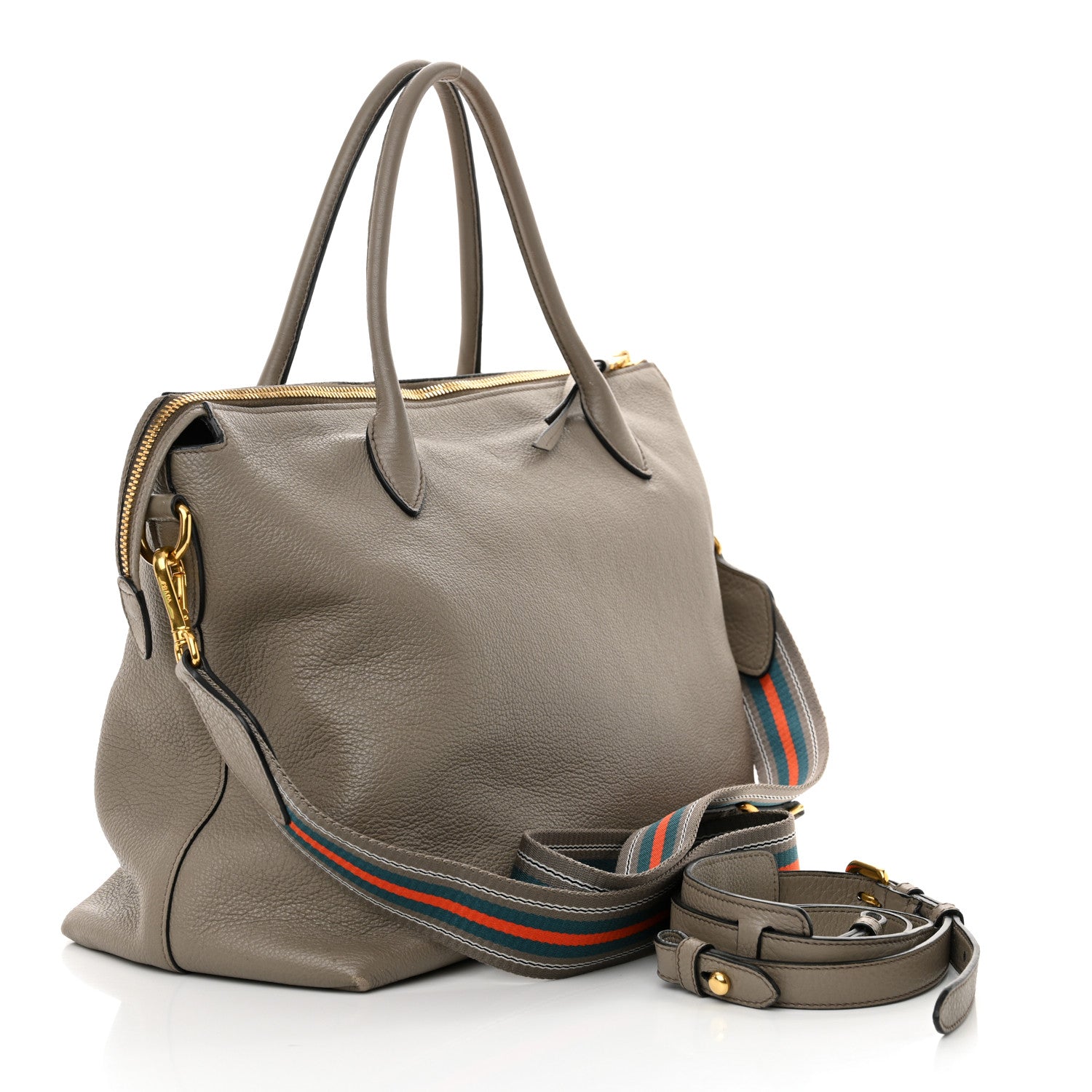 Prada Vitello Daino Shopping Tote Argilla 2 of 14