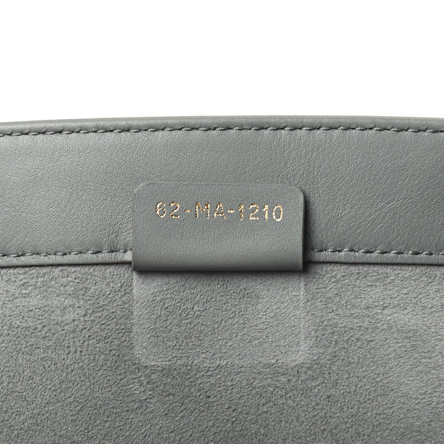 Calfskin Embossed Medium Book Tote Grey Stone