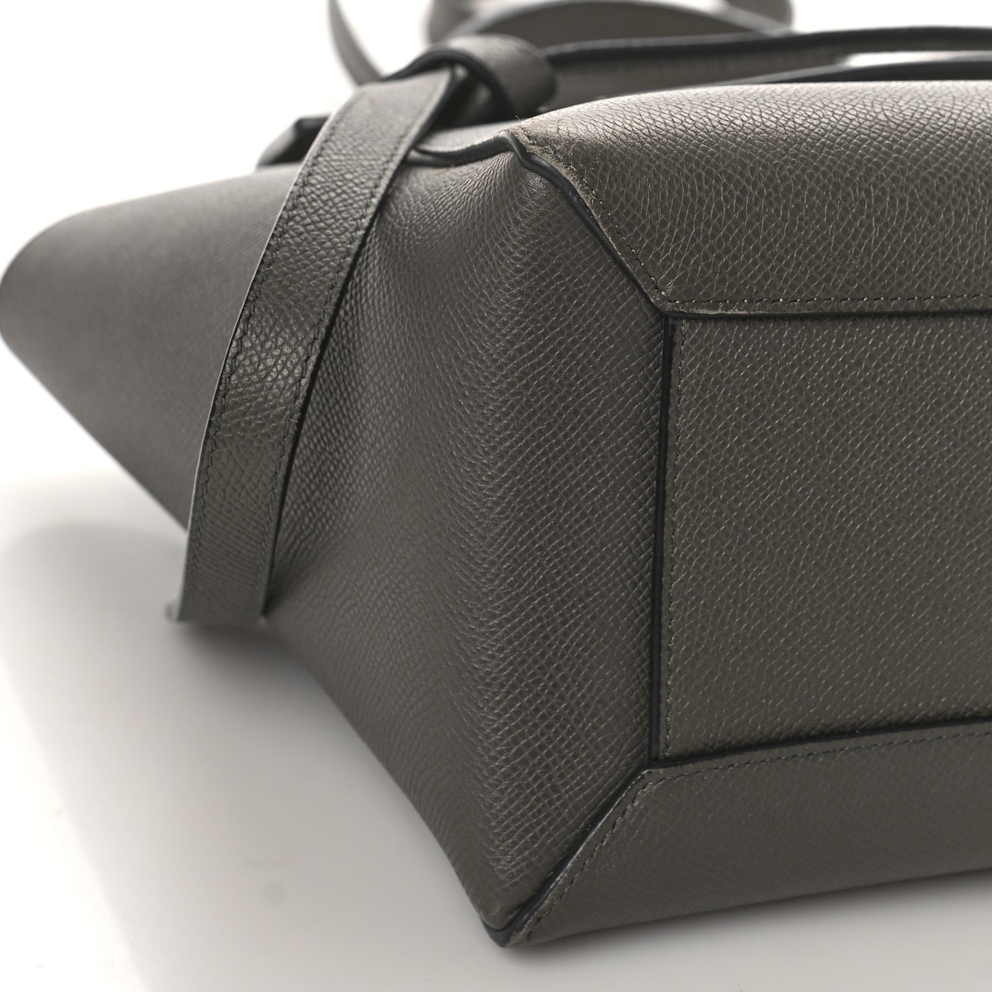 Grained Calfskin Micro Belt Bag Grey