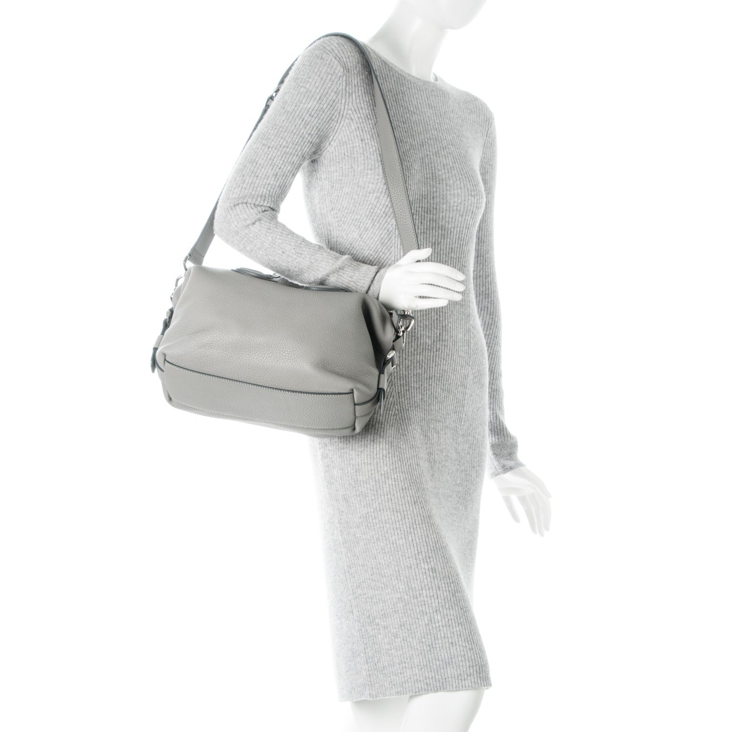 Givenchy Pebbled Calfskin Small Nightingale Pearl Grey 3 of 8