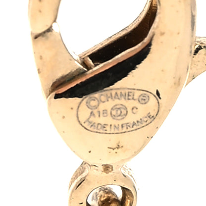 Chanel Resin Pearl CC Owl Necklace Gold Black 5 of 5