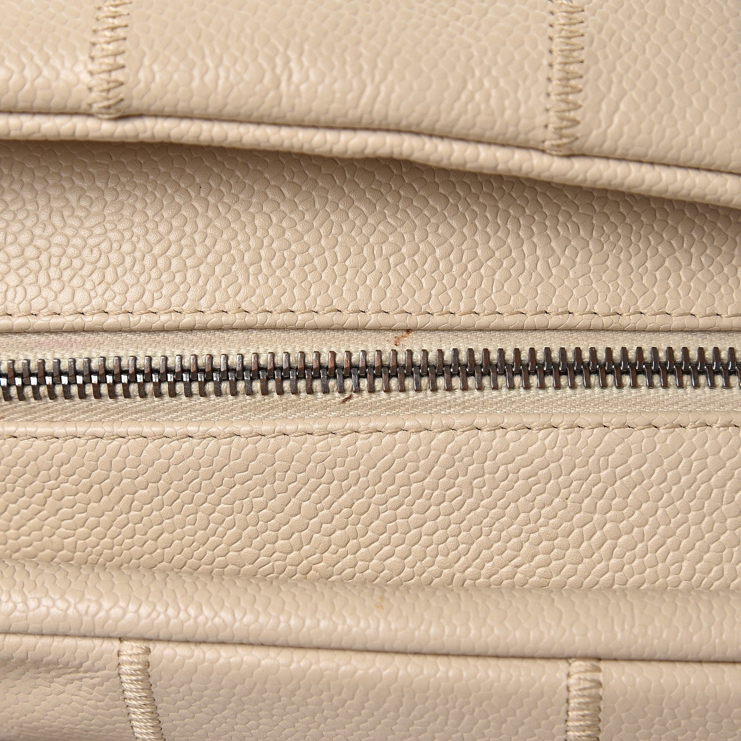 Chanel Caviar Square Stitched Large Tote Beige 24 of 26