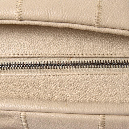 Chanel Caviar Square Stitched Large Tote Beige 24 of 26