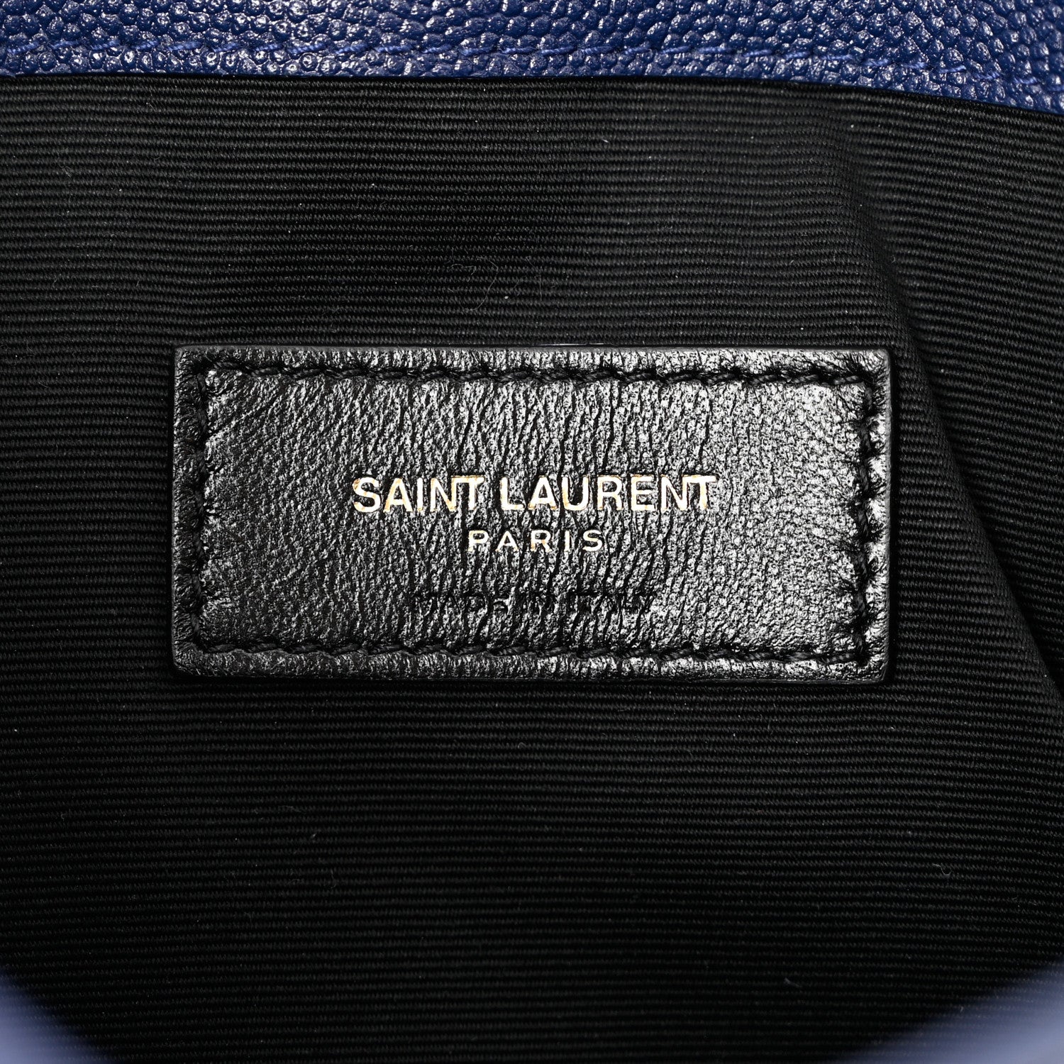 Saint Laurent Grain De Poudre Uptown Pouch Blue Charron 6 of 7