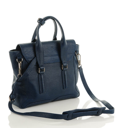 3.1 Phillip Lim 3.1 Textured Calfskin Medium Pashli Satchel Lapis 3 of 7