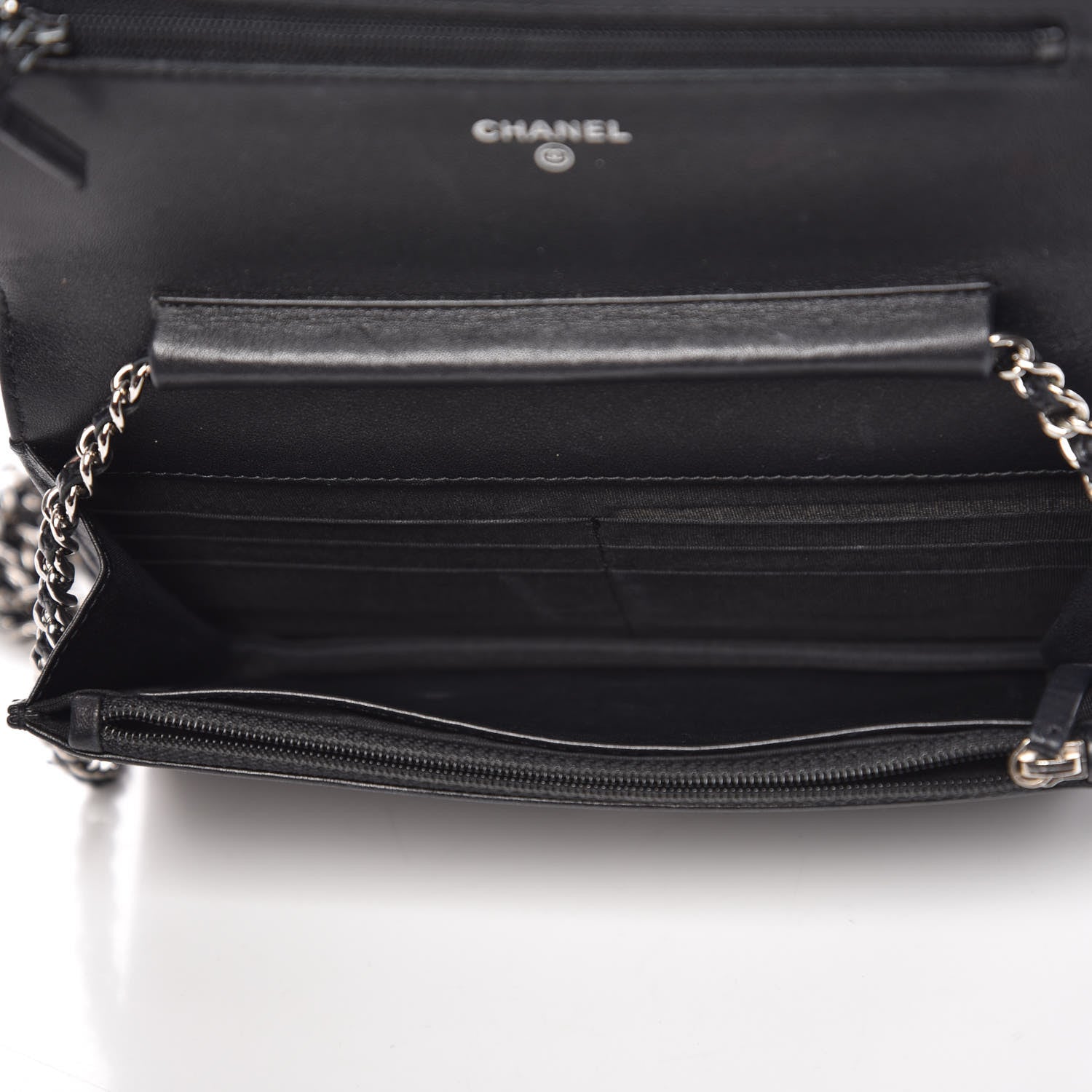 Chanel Caviar Timeless CC Wallet On Chain WOC Black 5 of 17