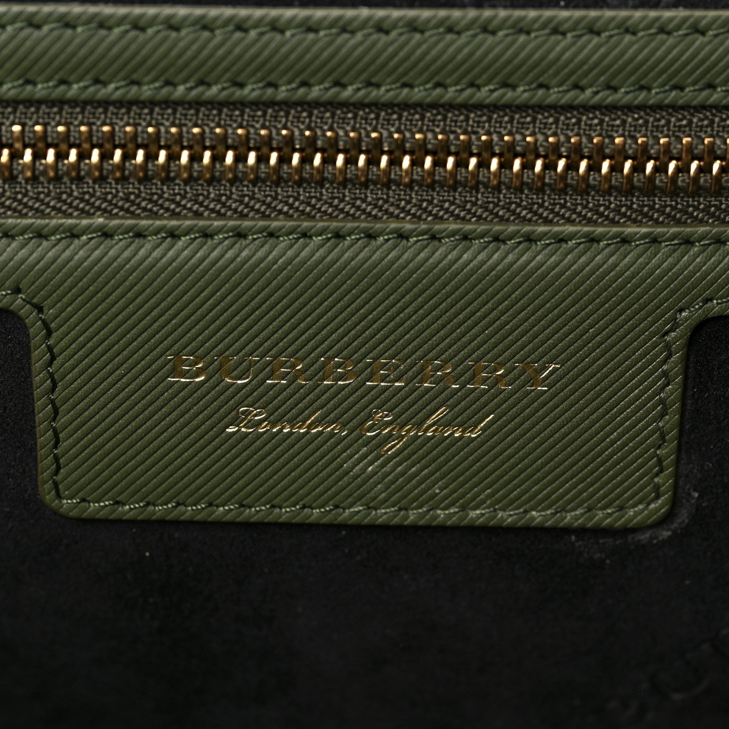 Burberry Trench Calfskin Medium DK88 Top Handle Bag Moss Green 6 of 7
