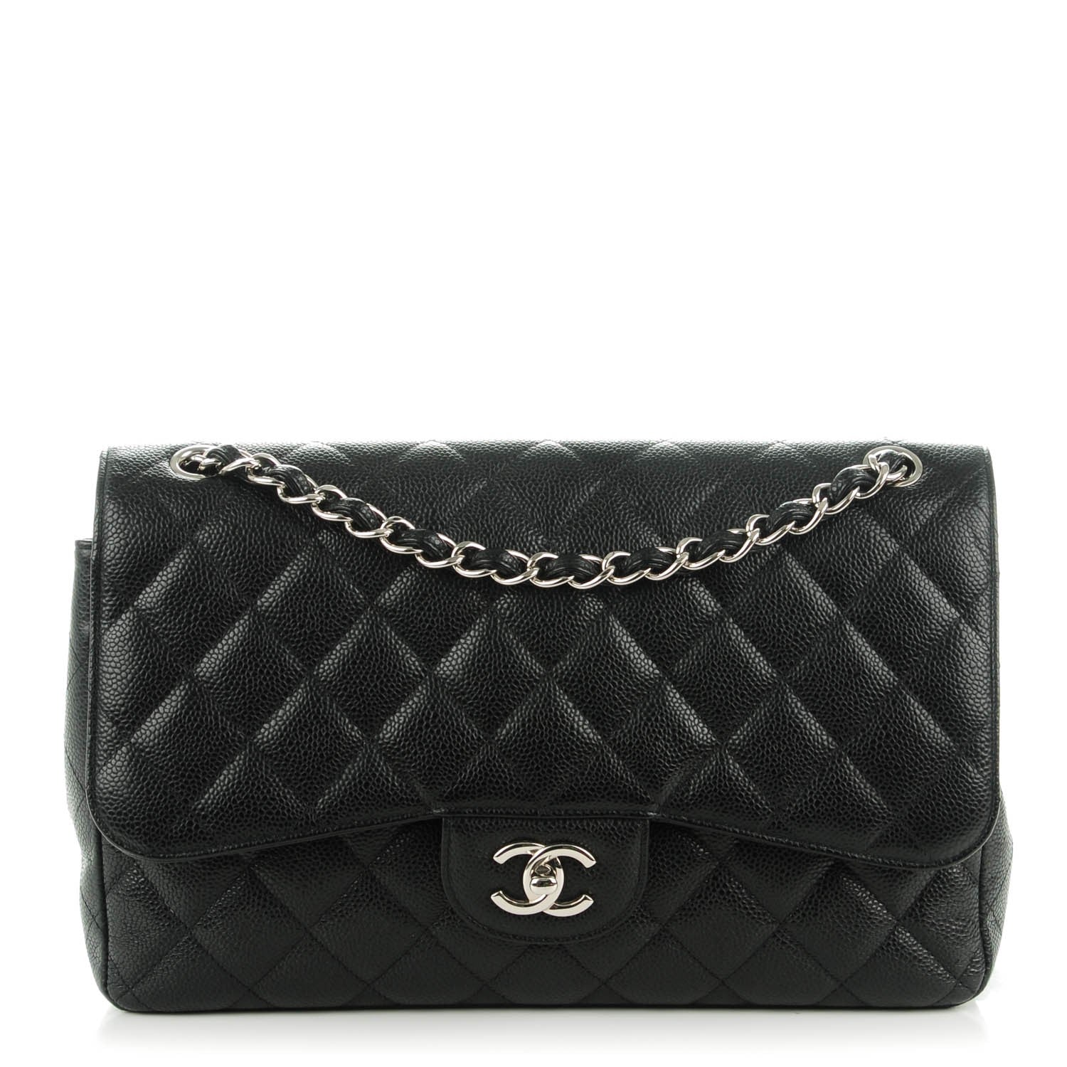 Chanel Caviar Quilted Jumbo Double Flap Black 1 of 8