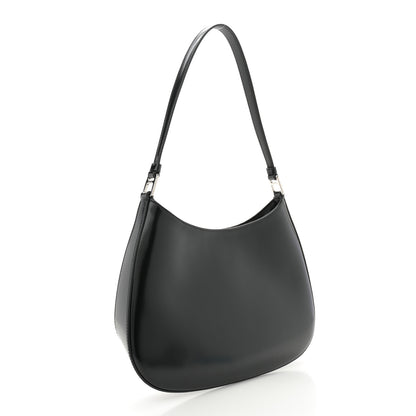 Prada Spazzolato Cleo Shoulder Bag Black 3 of 10