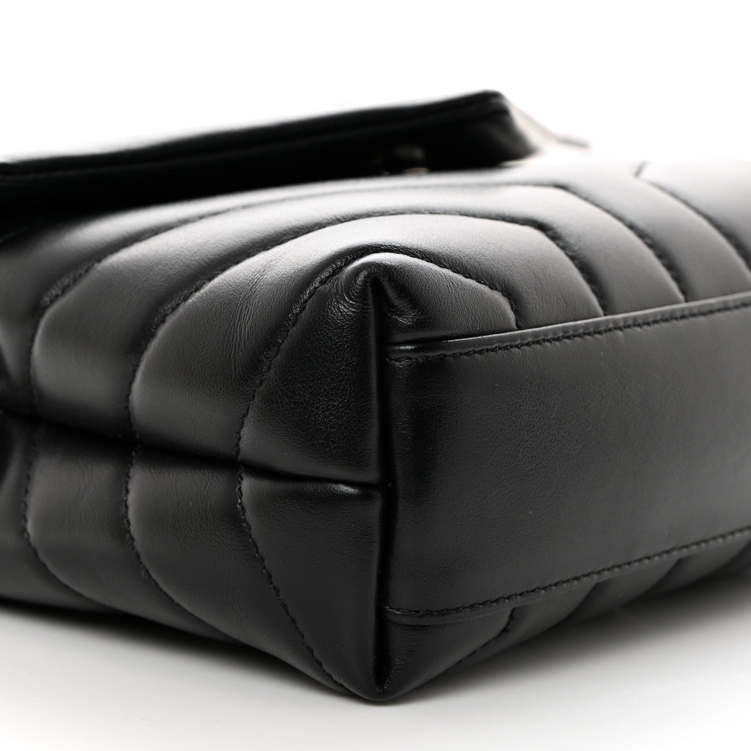 Saint Laurent Calfskin Y Quilted Monogram Toy Loulou Crossbody Bag Black 10 of 11