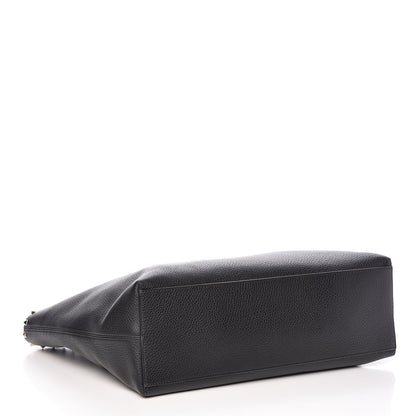 Valentino Garavani Grained Calfskin Rockstud Shoulder Tote Black 4 of 9