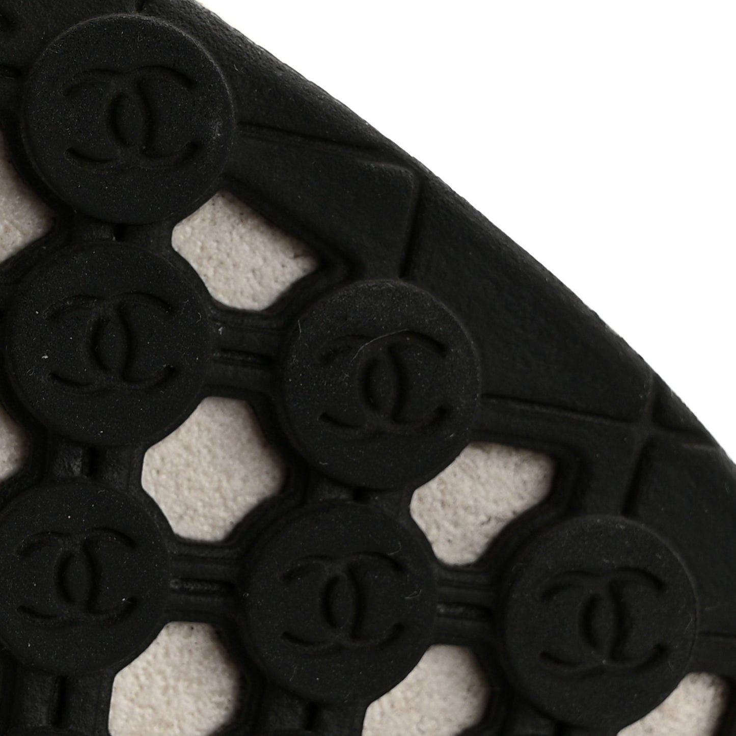 Suede Calfskin Fabric CC Sneakers 36 Dark Grey Light Pink