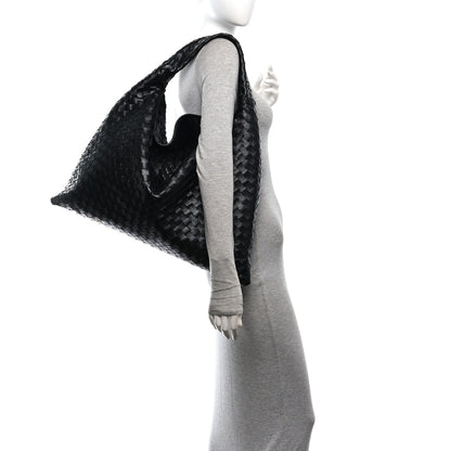Bottega Veneta Calfskin Intrecciato Large Hop Black 2 of 10