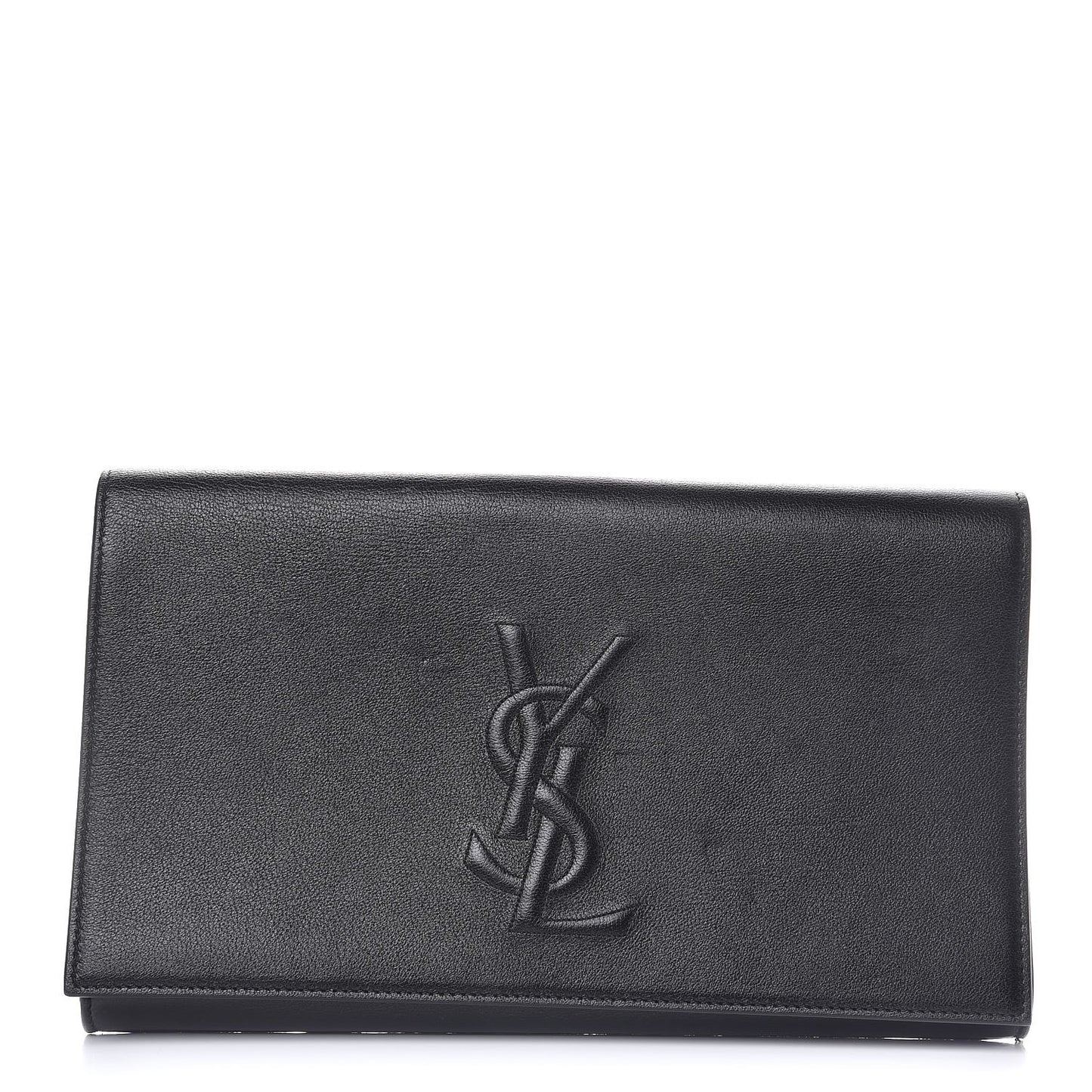 Calfskin Monogram Large Belle De Jour Clutch Black