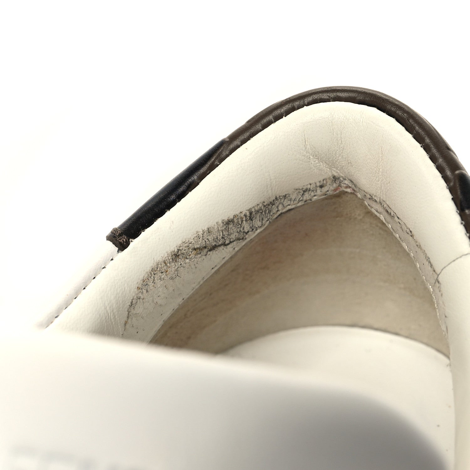 Fendi Vitello FF Embossed Womens Slip On Sneakers 37 Ultra 37 White Maya Black 9 of 9