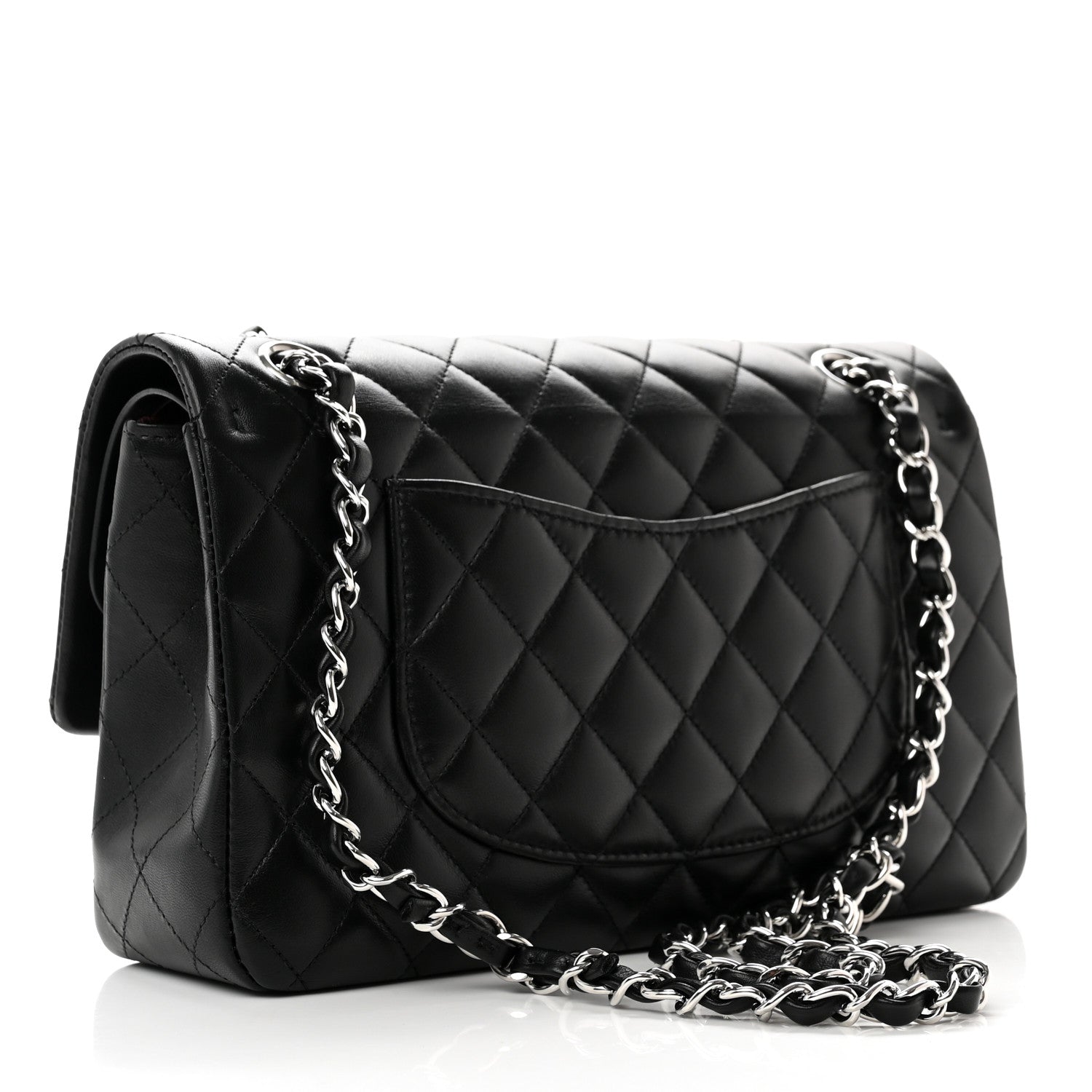 Chanel Lambskin Quilted Medium Double Flap Black 3 of 9