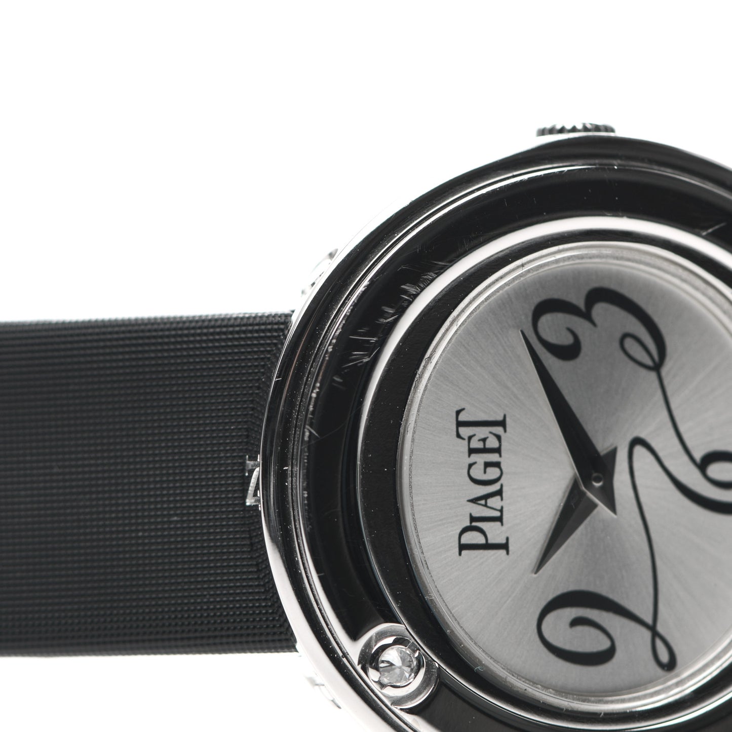 18K White Gold Satin Diamond 29mm Possession Quartz Watch