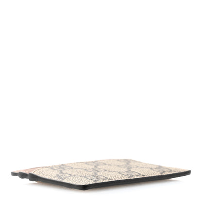 Gucci GG Supreme Monogram Calfskin Card Holder Beige Ebony Cuir 4 of 7