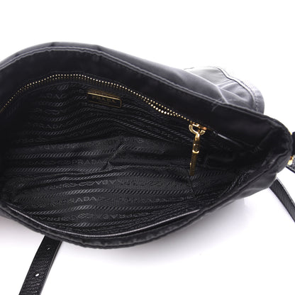 Prada Tessuto Nylon Saffiano Small Messenger Bag Black 4 of 9