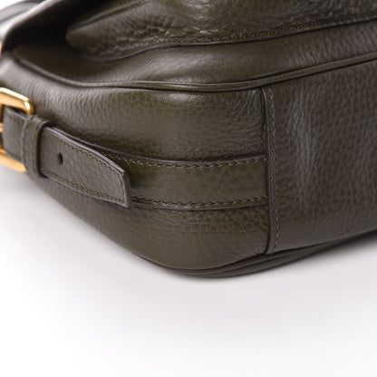 Prada Vitello Daino Messenger Bag Militare 11 of 13
