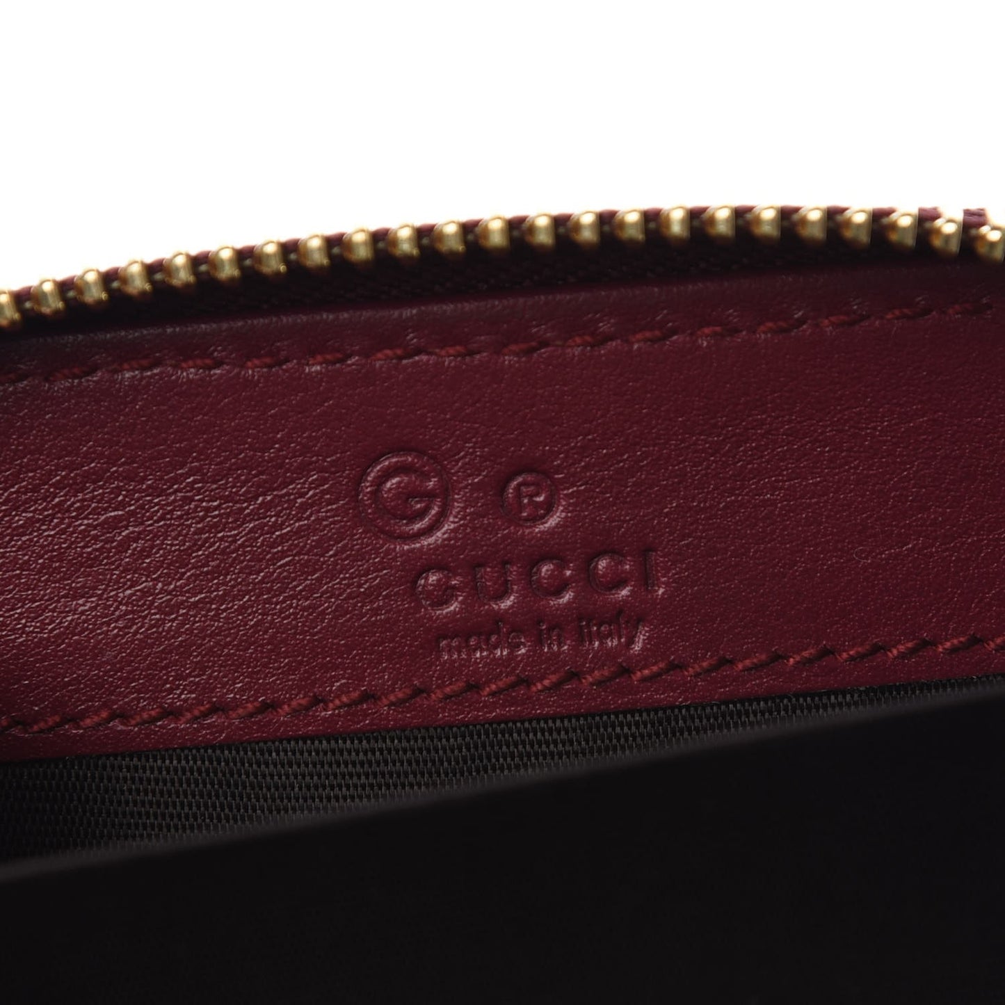 Guccissima Zip Around Card Case Red
