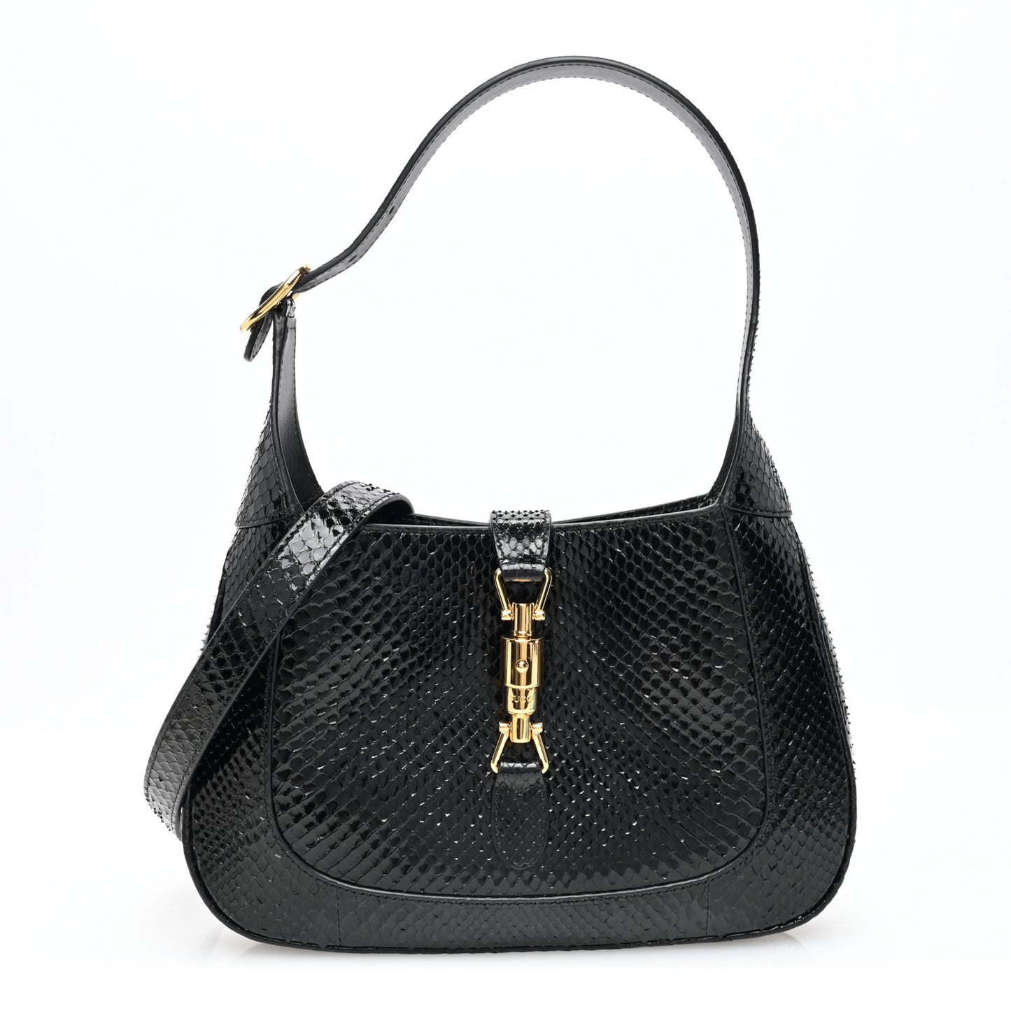 Snakeskin Small Jackie 1961 Hobo Black
