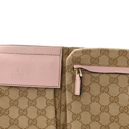 Gucci GG Monogram Web Double Pocket Belt Bag Pink 8 of 11