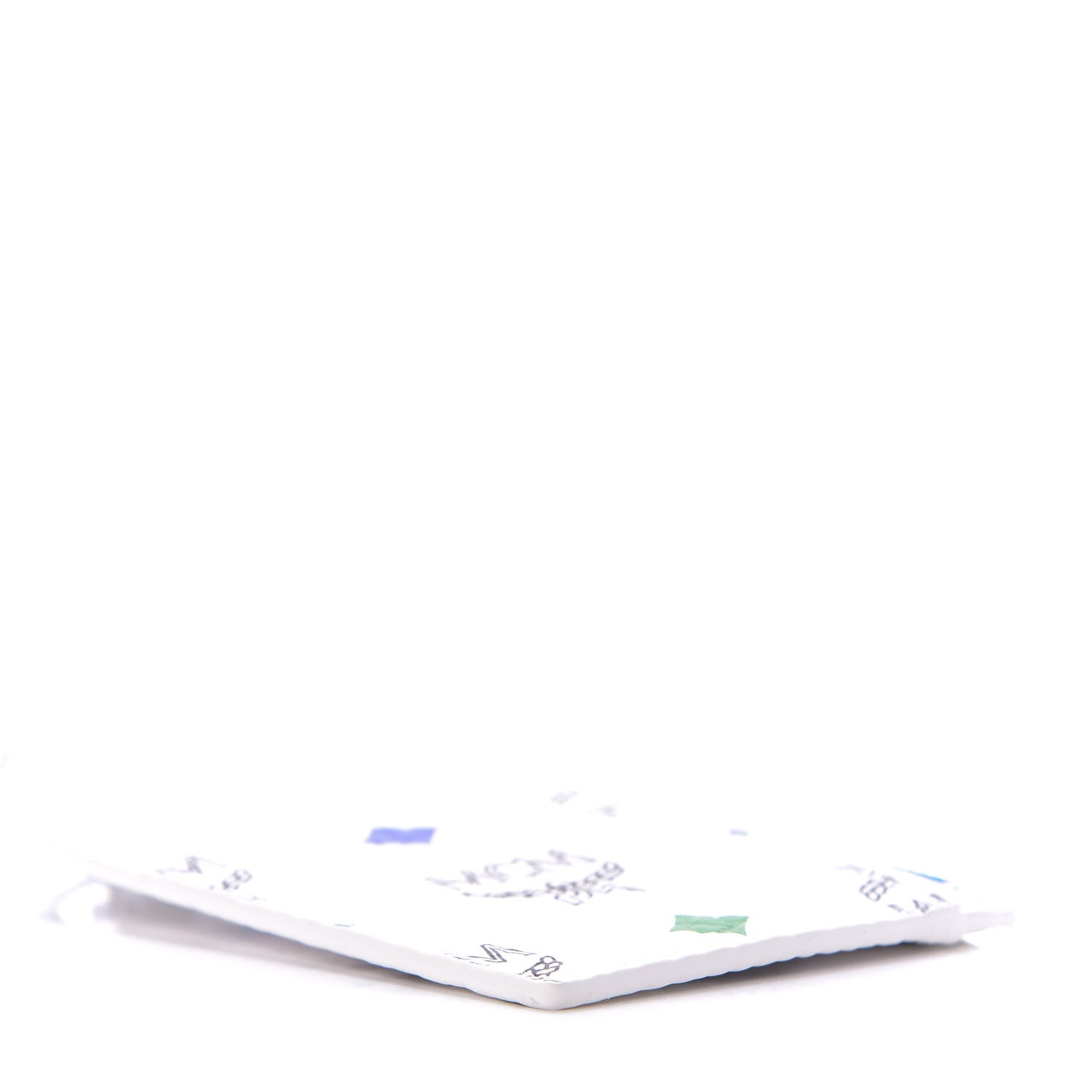 MCM Skyoptic Visetos Spectrum Diamond Mini Card Case Holder Lanyard White 5 of 7
