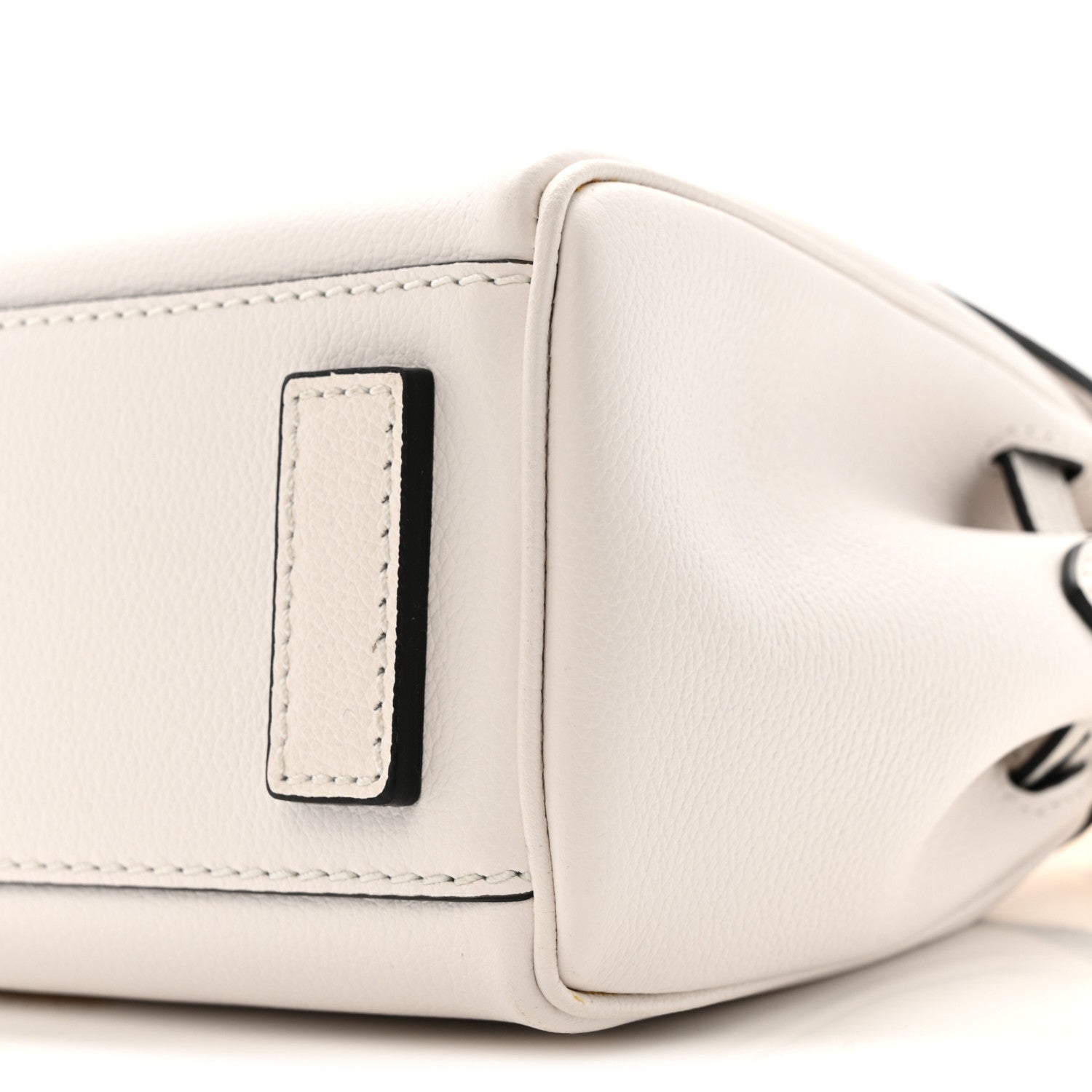 Versace Grained Calfskin Small La Medusa Top Handle Bag Optical White 9 of 12