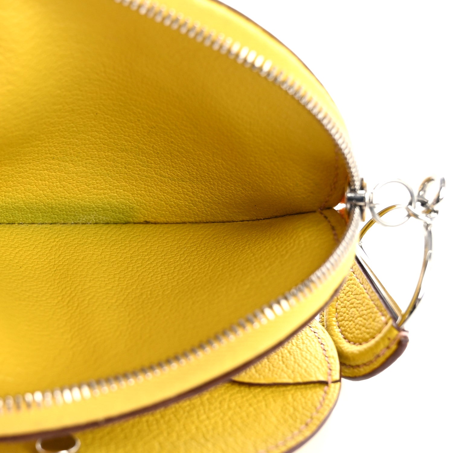 Hermes Chevre Mysore Mini In-The-Loop Card Holder Jaune De Naples 6 of 11