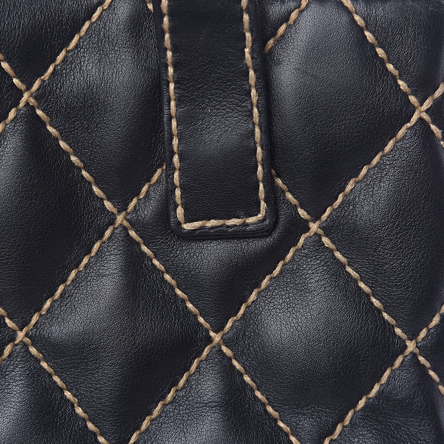 Chanel Calfskin Contrast Stitch Surpique Tote Black 8 of 12