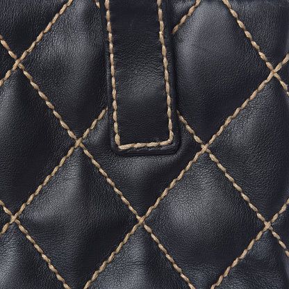 Chanel Calfskin Contrast Stitch Surpique Tote Black 8 of 12