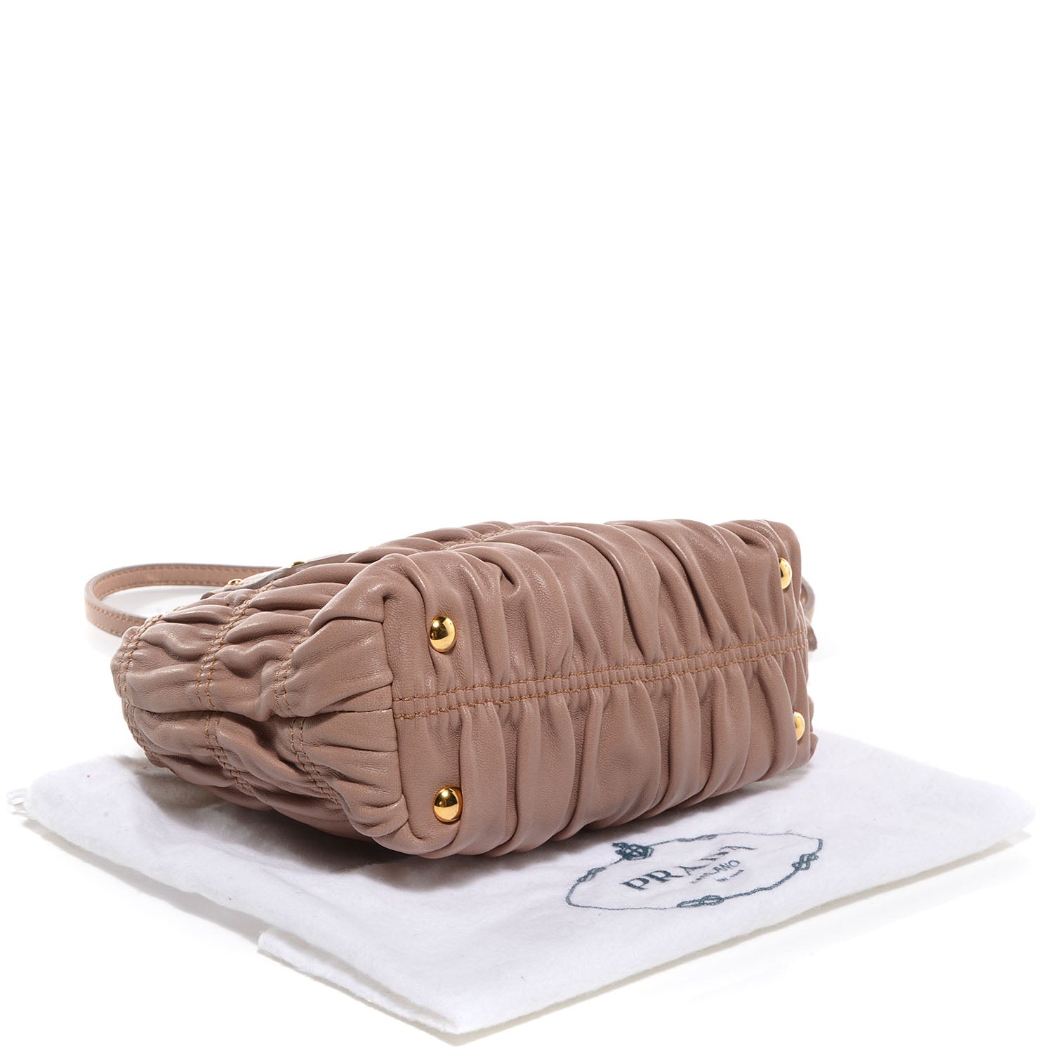 Prada Nappa Gaufre Mini Crossbody Bag Cammeo 5 of 10