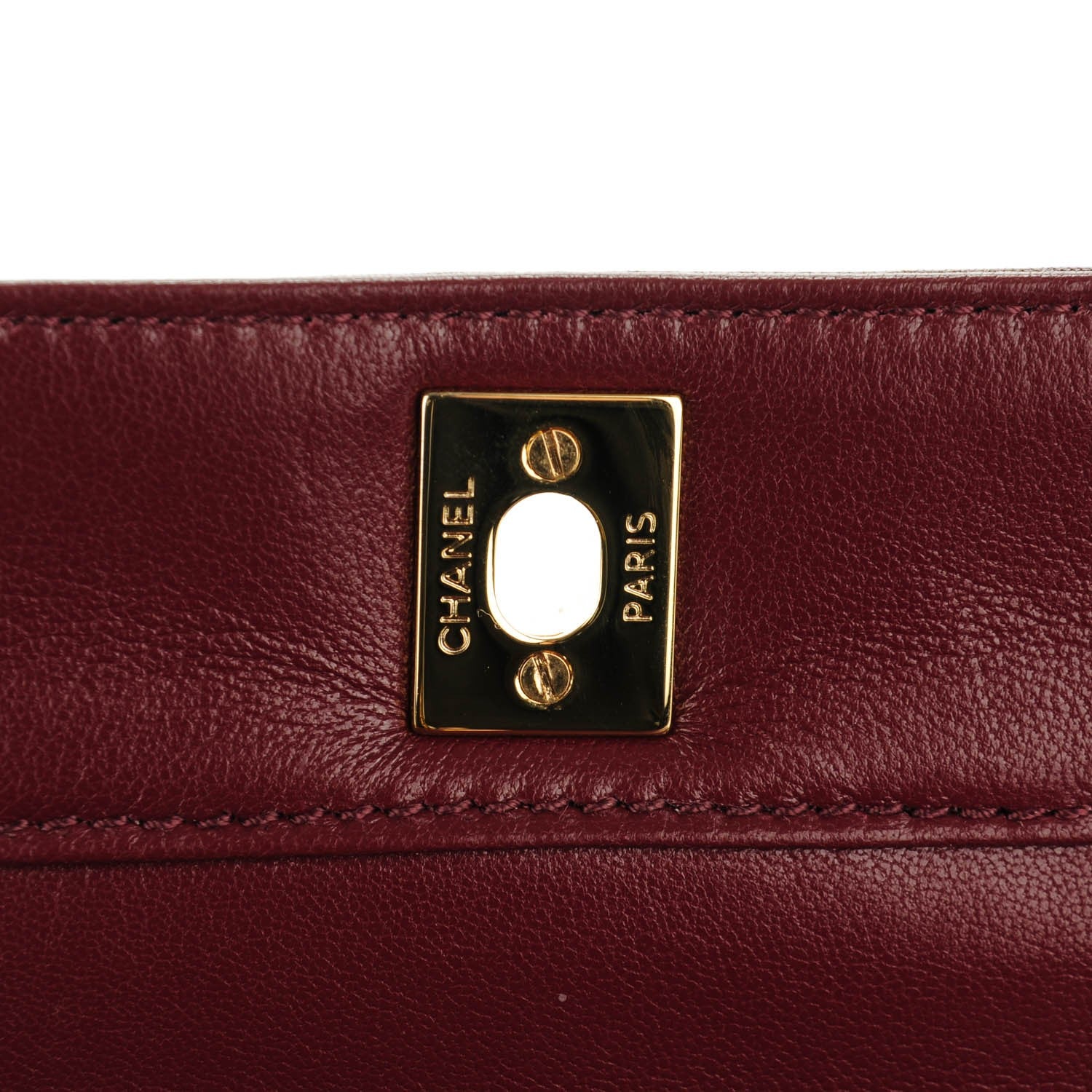 Chanel Sheepskin Quilted Small Mademoiselle Vintage Flap Dark Red 6 of 9
