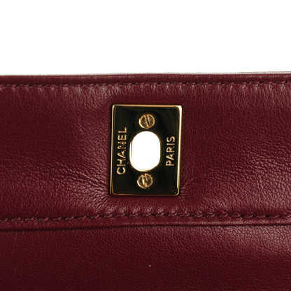 Chanel Sheepskin Quilted Small Mademoiselle Vintage Flap Dark Red 6 of 9