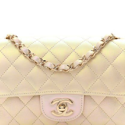 Chanel Iridescent Lambskin Quilted Mini Rectangular Flap Ivory 8 of 11