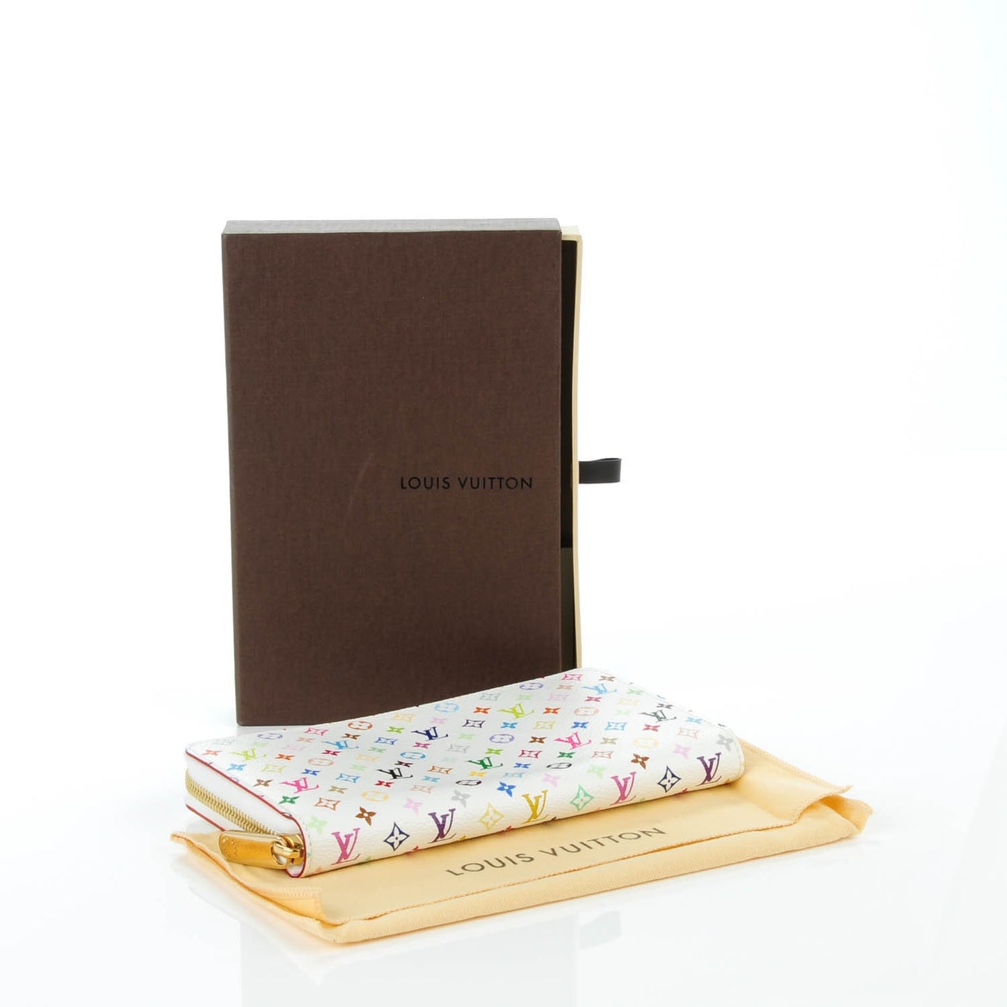 Monogram Multicolor Zippy Wallet White Litchi