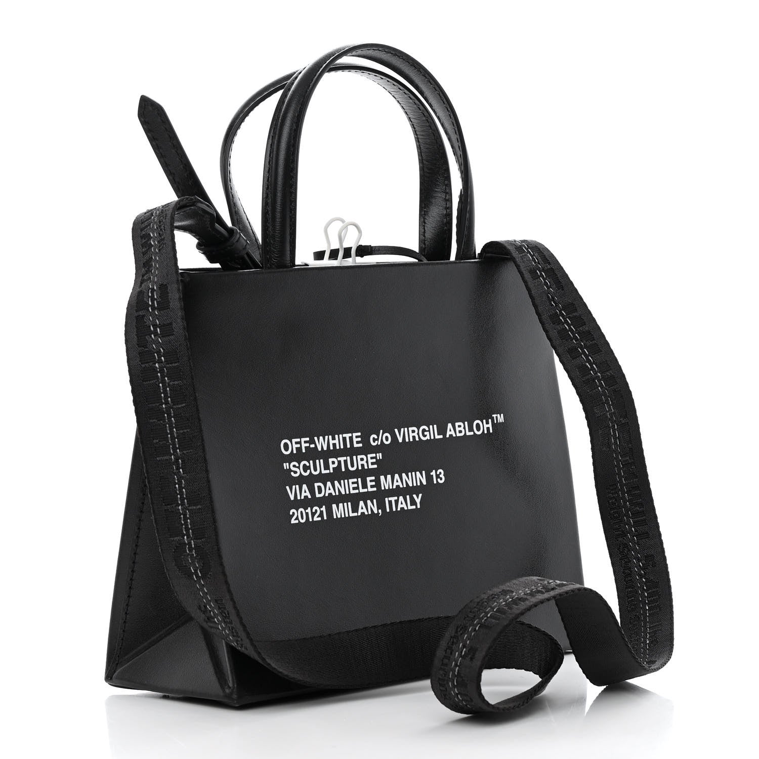 Off-White Calfskin Box Bag Tote Black 3 of 14