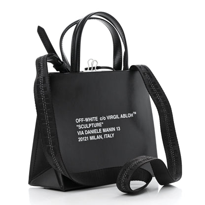 Off-White Calfskin Box Bag Tote Black 3 of 14