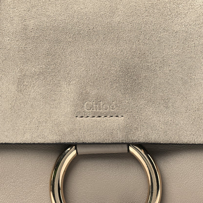 Chloe Suede Calfskin Small Faye Shoulder Bag Motty Grey 8 of 10