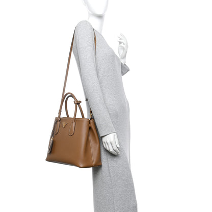 Prada Saffiano Cuir Medium Double Bag Cannella Cocco 2 of 9