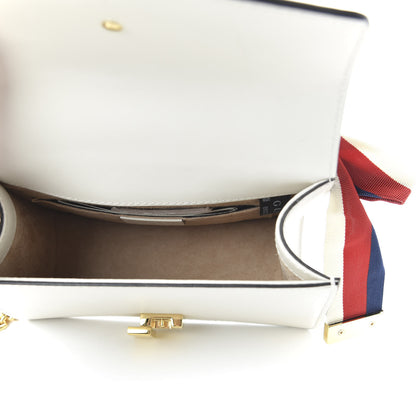 Gucci Calfskin Mini Sylvie Chain Shoulder Bag White 5 of 11