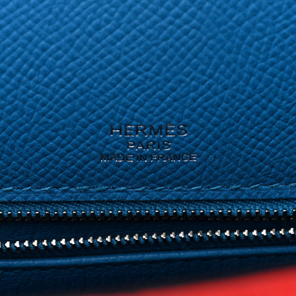 Hermes Epsom Casaque Kelly Sellier 28 Rouge Coeur Rose Extreme Bleu Zanzibar 6 of 12