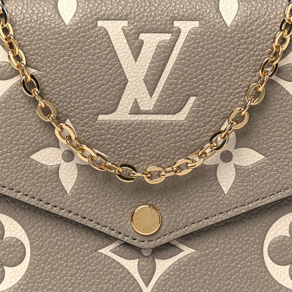 Louis Vuitton Empreinte Monogram Giant Felicie Pochette Tourterelle Creme 8 of 11