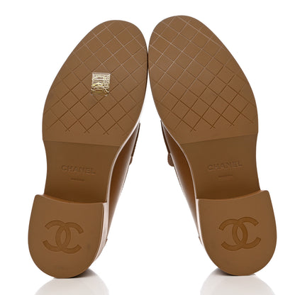Chanel Calfskin CC Platform Loafers 41 Beige 5 of 8
