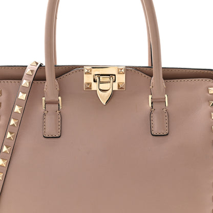 Valentino Garavani Vitello Rockstud Double Handle Tote Poudre 8 of 10