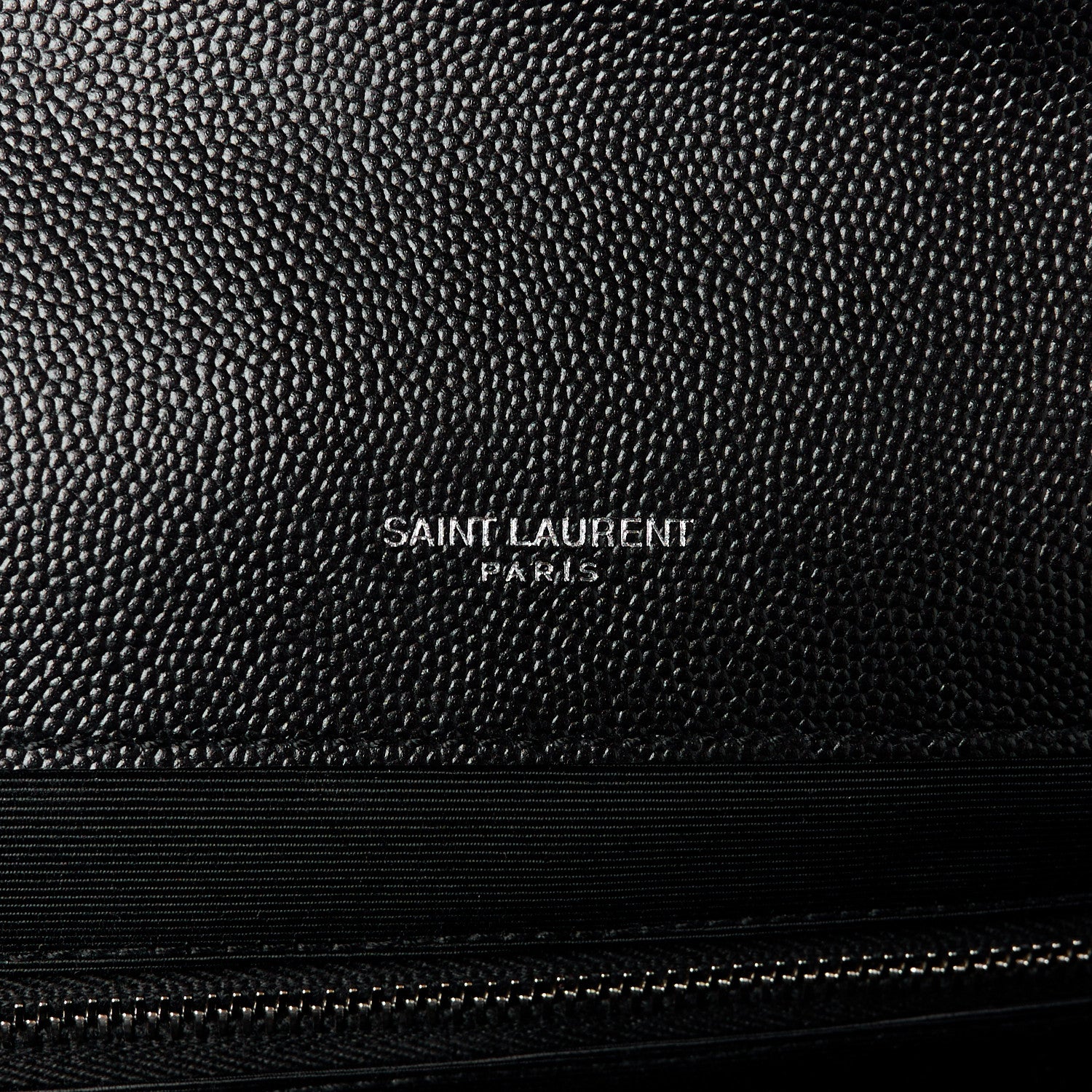 Saint Laurent Grain De Poudre Textured Mixed Matelasse Large Triquilt Monogram Satchel Black 6 of 11